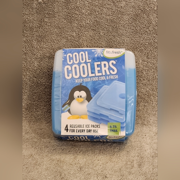 Fit & Fresh | Kitchen | Slim Reusable Ice Packs 4 Pk Cool Coolers By ...